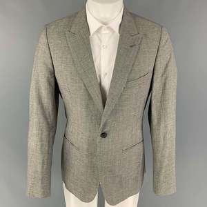 BAND OF OUTSIDERS Black White Houndstooth Wool Sport Coat